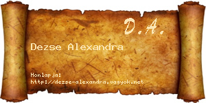Dezse Alexandra névjegykártya