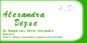 alexandra dezse business card